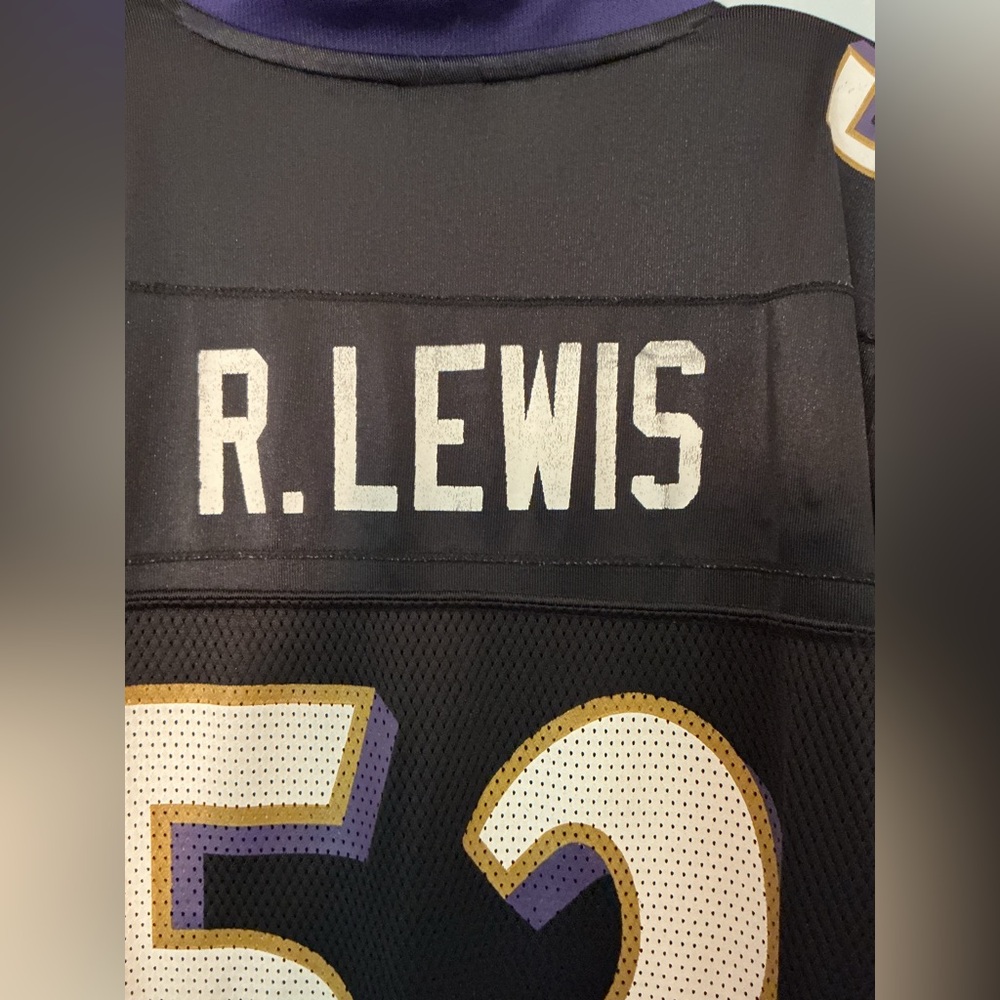 Rare Vintage NFL Baltimore Ravens Replica Football Jersey - Black & Purple 2000 - Picture 6 of 7
